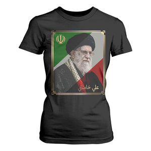 Ali Khamenei Memorial Tribute Portrait T Shirt For Women TS14 Black Print Your Wear