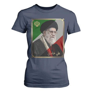 Ali Khamenei Memorial Tribute Portrait T Shirt For Women TS14 Navy Print Your Wear