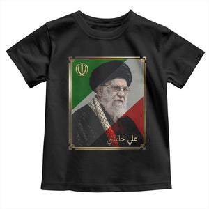 Ali Khamenei Memorial Tribute Portrait Toddler T Shirt TS14 Black Print Your Wear