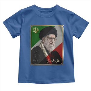 Ali Khamenei Memorial Tribute Portrait Toddler T Shirt TS14 Royal Blue Print Your Wear