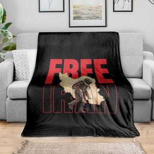 Free Iran Throw Blanket Iranian Freedom Memorial Hamid Mahdavi Tribute TS14 Print Your Wear