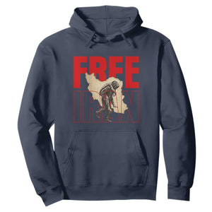 Free Iran Hoodie Iranian Freedom Memorial Hamid Mahdavi Tribute TS14 Navy Print Your Wear