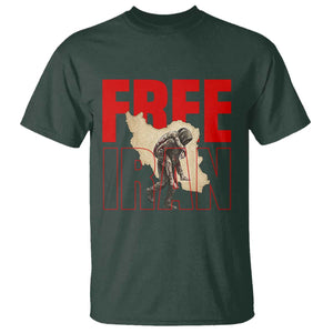 Free Iran T Shirt Iranian Freedom Memorial Hamid Mahdavi Tribute TS14 Dark Forest Green Print Your Wear