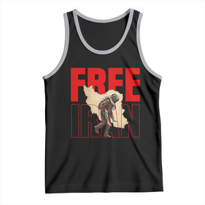 Free Iran Tank Top Iranian Freedom Memorial Hamid Mahdavi Tribute TS14 Black Athletic Heather Print Your Wear