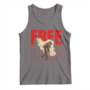 Free Iran Tank Top Iranian Freedom Memorial Hamid Mahdavi Tribute TS14 Deep Heather Print Your Wear