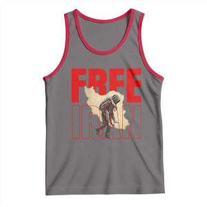 Free Iran Tank Top Iranian Freedom Memorial Hamid Mahdavi Tribute TS14 Deep Heather Red Print Your Wear