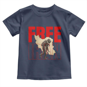 Free Iran Toddler T Shirt Iranian Freedom Memorial Hamid Mahdavi Tribute TS14 Navy Print Your Wear