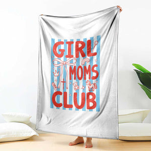 Girl Mom Club Throw Blanket Pregnancy Announcement First Time Mother's Day TS14 Print Your Wear