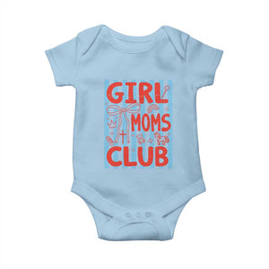 Girl Mom Club Baby Onesie Pregnancy Announcement First Time Mother's Day TS14 Light Blue Print Your Wear