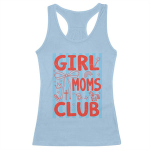 Girl Mom Club Racerback Tank Top Pregnancy Announcement First Time Mother's Day TS14 Light Blue Print Your Wear