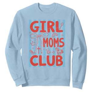 Girl Mom Club Sweatshirt Pregnancy Announcement First Time Mother's Day TS14 Light Blue Print Your Wear