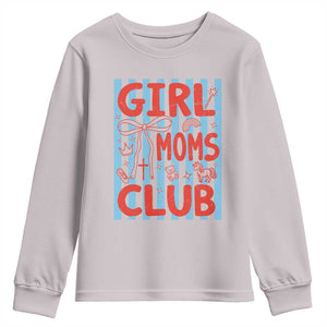 Girl Mom Club Youth Sweatshirt Pregnancy Announcement First Time Mother's Day TS14 Ice Gray Print Your Wear