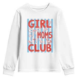 Girl Mom Club Youth Sweatshirt Pregnancy Announcement First Time Mother's Day TS14 White Print Your Wear