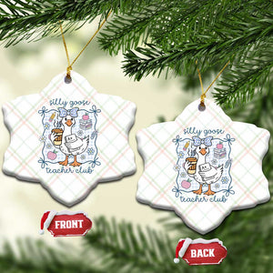 Silly Goose Teacher Club Ceramic Ornament Funny Back to School First Day TS14 Print Your Wear