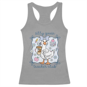 Silly Goose Teacher Club Racerback Tank Top Funny Back to School First Day TS14 Sport Gray Print Your Wear
