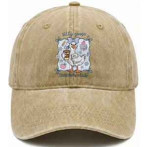 Silly Goose Teacher Club Washed Cotton Baseball Cap Funny Back to School First Day TS14 Print Your Wear