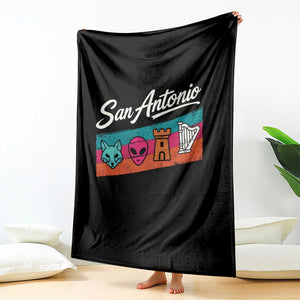 Funny Fox Alien Castle Harper Meme Throw Blanket San Antonio Texas Pride Sports Fan