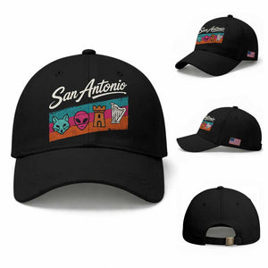 Funny Fox Alien Castle Harper Meme Baseball Cap San Antonio Texas Pride Sports Fan