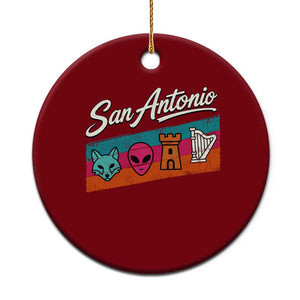 Funny Fox Alien Castle Harper Meme Ceramic Ornament San Antonio Texas Pride Sports Fan