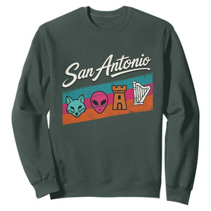 Funny Fox Alien Castle Harper Meme Sweatshirt San Antonio Texas Pride Sports Fan