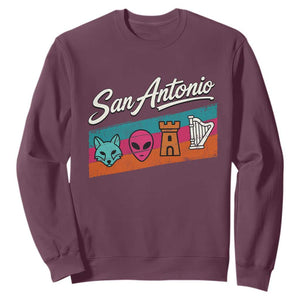 Funny Fox Alien Castle Harper Meme Sweatshirt San Antonio Texas Pride Sports Fan