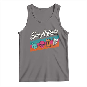 Funny Fox Alien Castle Harper Meme Tank Top San Antonio Texas Pride Sports Fan