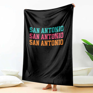 San Antonio Texas Pride Sports Fan Style Throw Blanket TX Game Day San Antonio Texas Pride Sports Fan