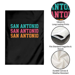 San Antonio Texas Pride Sports Fan Style Garden Flag TX Game Day San Antonio Texas Pride Sports Fan