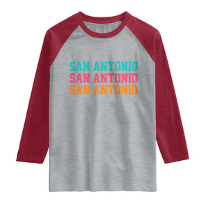 San Antonio Texas Pride Sports Fan Style Raglan Shirt TX Game Day San Antonio Texas Pride Sports Fan