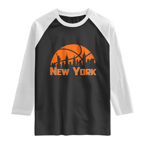 New York Skyline NY State Pride Raglan Shirt Game Day Sports Fan