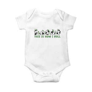 This Is How I Roll Baby Onesie Cute Bear Panda Lover TS14 White Print Your Wear