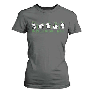 This Is How I Roll T Shirt For Women Cute Bear Panda Lover TS14 Dark Heather Print Your Wear