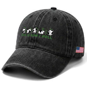 This Is How I Roll Washed Cotton Baseball Cap Cute Bear Panda Lover TS14 Print Your Wear