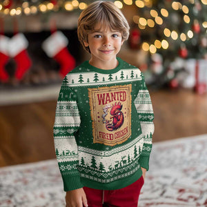 Funny Weed Lover Cannabis 420 Ugly Christmas Sweater Fried Chicken TS14 Forest Green Beige Print Your Wear