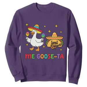 Me Goose Ta Mexican Sweatshirt Funny Spanish Taco Mexican Food Meme TS14 Purple Print Your Wear