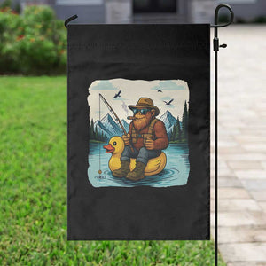 Funny Bigfoot Fishing Garden Flag Sasquatch Sitting Rubber Duckie Cruise TS14 Print Your Wear