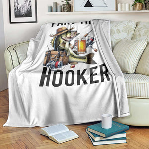 Part Time Hooker Throw Blanket Funny Bass Fishing Beer Joke TS14 Print Your Wear