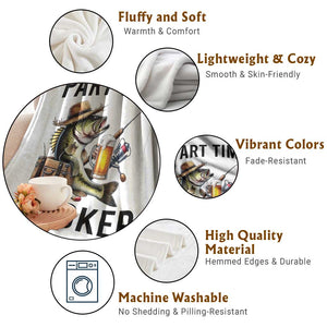 Part Time Hooker Throw Blanket Funny Bass Fishing Beer Joke TS14 Print Your Wear