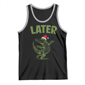 Funny Gator Sarcastic Christmas Tank Top Later Alligator TS14 Black Athletic Heather Print Your Wear
