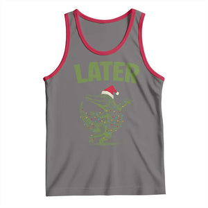 Funny Gator Sarcastic Christmas Tank Top Later Alligator TS14 Deep Heather Red Print Your Wear