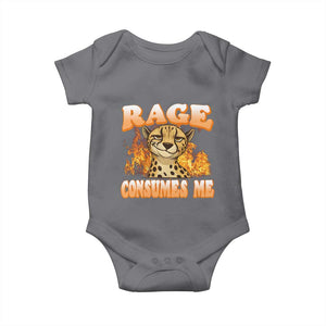 Cool Cheetah Baby Onesie Funny Range Consumes Me Sarcastic Wild Animal TS14 Charcoal Print Your Wear