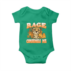 Cool Cheetah Baby Onesie Funny Range Consumes Me Sarcastic Wild Animal TS14 Irish Green Print Your Wear
