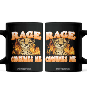 Cool Cheetah Coffee Mug Funny Range Consumes Me Sarcastic Wild Animal TS14 Black Print Your Wear