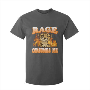 Cool Cheetah T Shirt For Kid Funny Range Consumes Me Sarcastic Wild Animal TS14 Dark Heather Print Your Wear