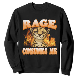 Cool Cheetah Sweatshirt Funny Range Consumes Me Sarcastic Wild Animal TS14 Black Print Your Wear