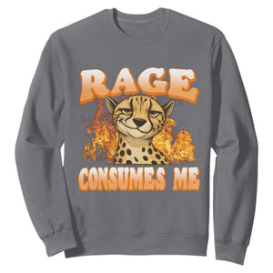 Cool Cheetah Sweatshirt Funny Range Consumes Me Sarcastic Wild Animal TS14 Charcoal Print Your Wear