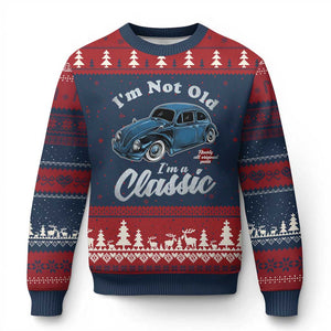 I'm Not Old I'm Classic Ugly Christmas Sweater Vintage Distressed Classic Bug Travel TS14 Navy Red Print Your Wear