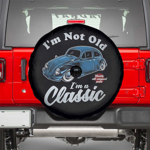 I'm Not Old I'm Classic Spare Tire Cover Vintage Distressed Classic Bug Travel TS14 Black Print Your Wear
