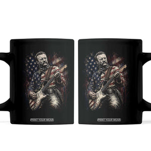 Teddy Roosevelt Playing Guitar 4th of July Coffee Mug TS14 Black Print Your Wear
