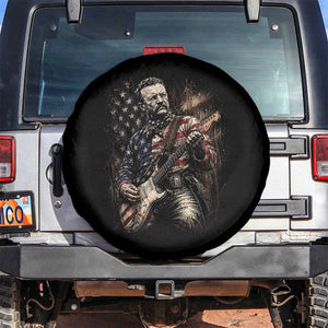 Teddy Roosevelt Playing Guitar 4th of July Spare Tire Cover TS14 No hole Black Print Your Wear